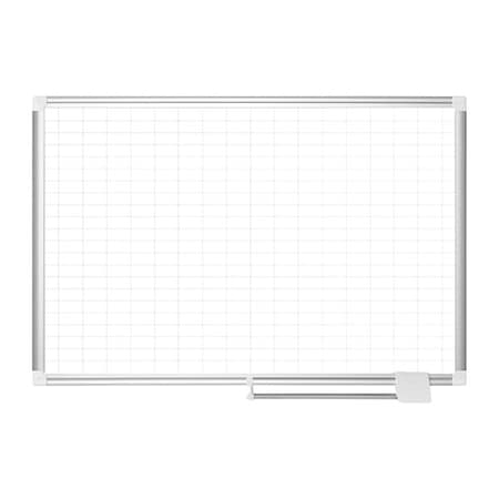 Mastervision 12"x24" Magnetic Planning Dry Erase Board Kit, Aluminum Frame CR0830830A
