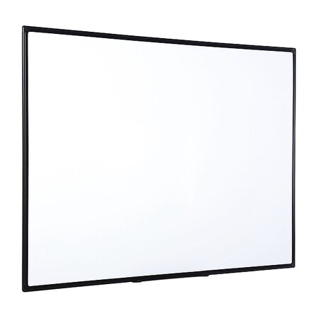 Mastervision Dry Erase Board, Melamine, 23 39/64 in, 35 13/32 in, Plastic Frame, White, Matte MB0712186