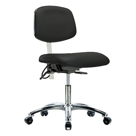 Zoro Select ESD Task Chair, No Arms, 19" to 24" Height, Black BR-NECR-DHCH-CR-T0-A0-EC-ESDBLK