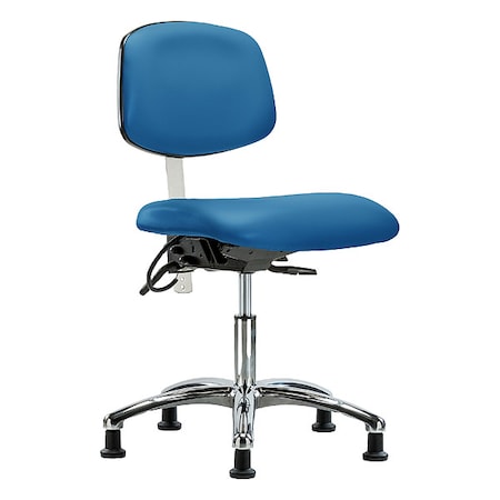 Zoro Select ESD Task Chair, No Arms, 19" to 24" Height, Blue BR-NECR-DHCH-CR-T1-A0-EG-ESDBLU