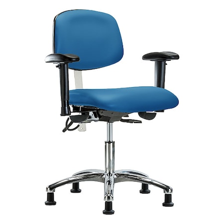 Zoro Select ESD Task Chair, Adjustable Arms, 19" to 24" Height, Blue BR-NECR-DHCH-CR-T0-A1-EG-ESDBLU