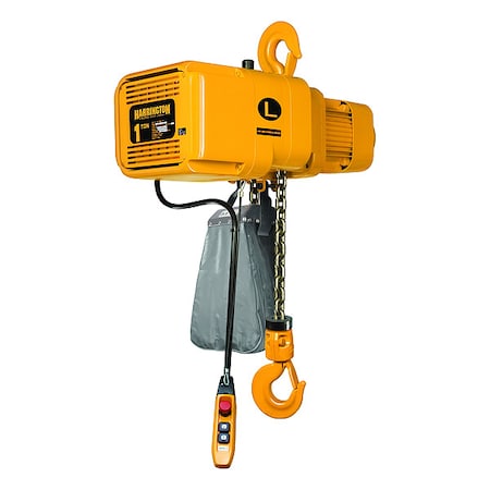 Harrington Extended Lift Electric Chain Hoist NER010L-40