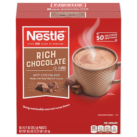 NESTLE Rich Hot Chocolate Cocoa, 0.71oz., PK300 25485CT