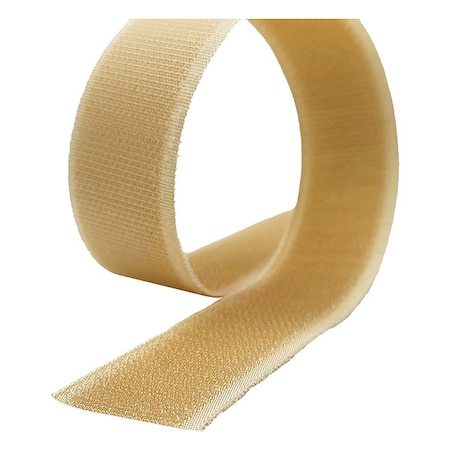 Zoro Select Hook-and-Loop Fastener, Beige, Roll NNH100