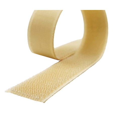 Zoro Select Hook-and-Loop Fastener, Beige, Roll NNL200
