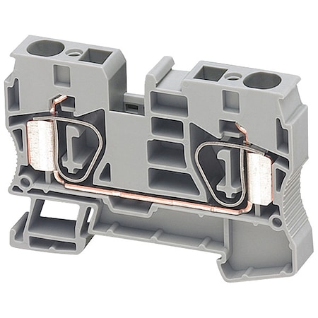 Schneider Electric Spring Terminal, Pass-Through, 1 Pole, 65 A, 600 V AC, 6 AWG, Blue NSYTRR102BL