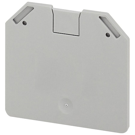 Schneider Electric End Barrier, Gray, Plastic, 2.17 in D NSYTRAC162