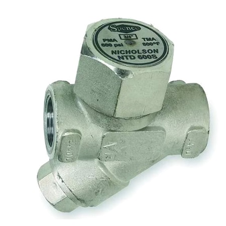 Crescent Nicholson Steam Trap, 800F, Stainless Steel, 600 psi NTD600-N1C9S