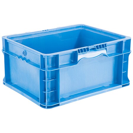 Orbis Straight Wall Container, Blue, Plastic, 12 in L, 15 in W, 7 1/2 in H, 0.48 cu ft Volume Capacity NSO1215-7 BLUE