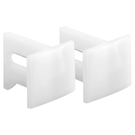 Primeline Tools Plastic Pocket Door Bottom Guide, 1-1/8 Inch, White, Set of 1, PR N 7015