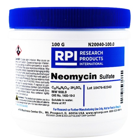 Rpi Neomycin Sulfate, 100g N20040-100.0