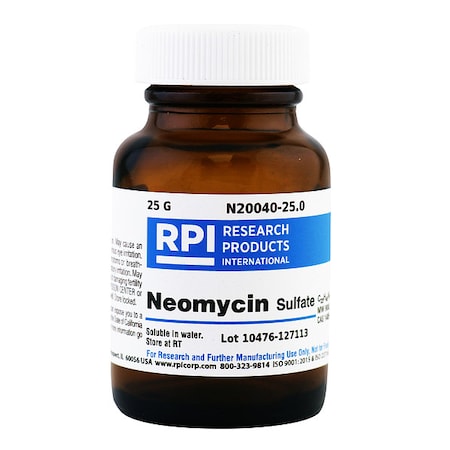Rpi Neomycin Sulfate, 25g N20040-25.0