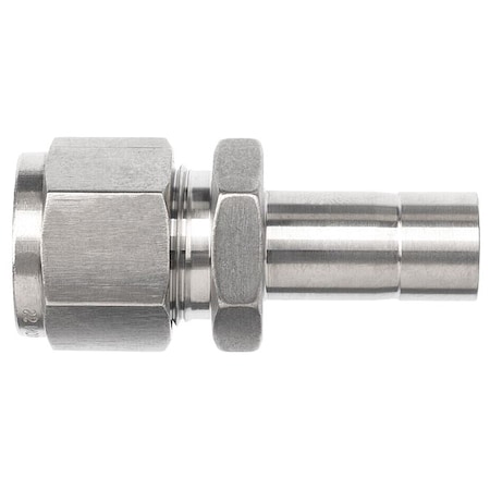 Brennan Industries Strt, SS, Comp. 1/4 in, Tube Stem 3/8 in N2406-04-08-SS