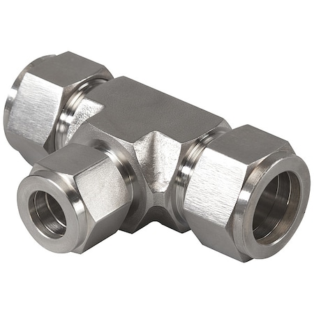 Brennan Industries Tee, SS, Comp 1/4", Comp 1/4", Comp 1/4" N2603-04-04-04-SS