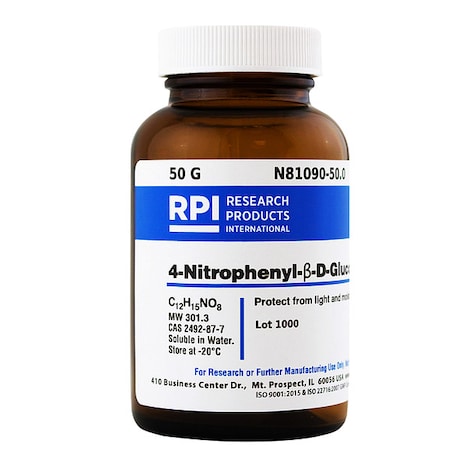 Rpi 4-Nitrophenyl-B-D-glucopyranoside, 50g N81090-50.0