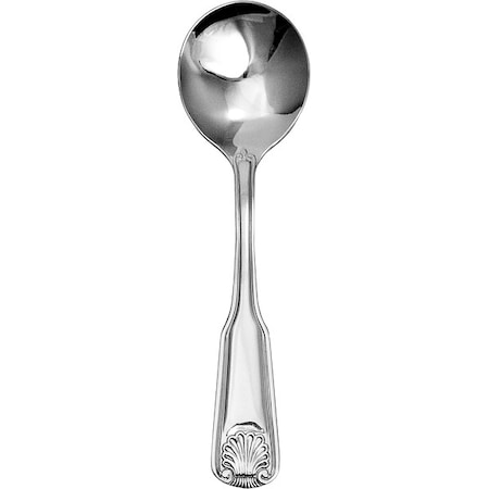 Iti Bouillon Spoon, 6 1/4 in L, Silver, PK12 NA-113