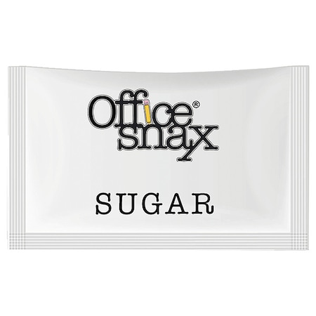 Office Snax Premeasured Single-Serve Sugar, 0.08 oz Packet, PK1200 00021