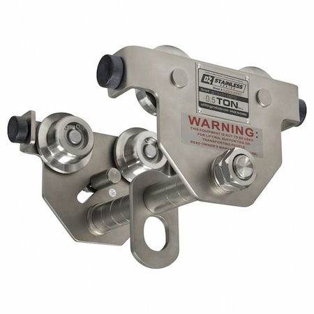 Oz Lifting Products Stainless Steel Push Beam Trolley OZSS05PBT