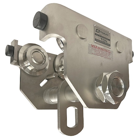 Oz Lifting Products Stainless Steel Push Beam Trolley OZSS3PBT