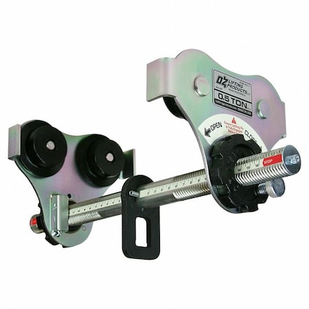 Oz Lifting Products Man Rated Push Beam Trolley OZ05PBTA-MR-16