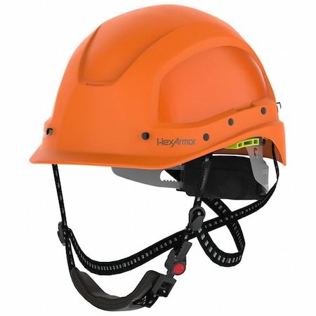Hexarmor Suspension Helmet, Orange, Ceros, ABS, 4 Point Ratchet, Type 1, Class C, Orange 16-17005