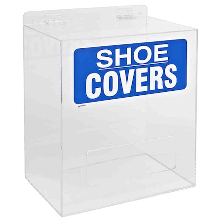 Brady Shoe/Boot Cover Dispenser, Acrylic, Blue/Clear, 14 in PD322E
