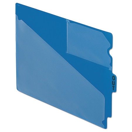 Pendaflex Colored Poly End Tab "Out" Guides, 1/3-Cut: Center Position, For Letter Size Files, Blue, PK50 PFX13542