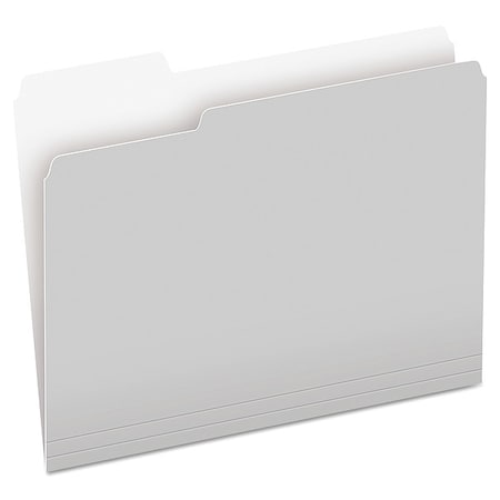 Zoro Select File Folders 8-1/2" x 11", 1/3-Cut Tab, Gray, Pk100 PFX15213GRA