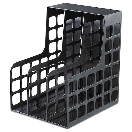 Pendaflex Magazine File, Black, Plastic, 9 in W, 10 4/5 in L, 12 in H, 10.63" D, 2 Number of Compartments PFX23004