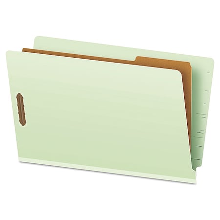 Zoro Select File Folders 8-1/2" x 14", Straight Tab, Pale Green, Pk10 PFX23314