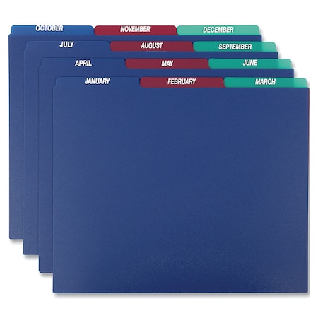 Pendaflex Index Tab Set, Assorted, Poly, PK12 PFX40144
