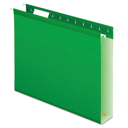 PENDAFLEX File Folders 8-1/2" x 11", 1/5-Cut Tab, Bright Green, Pk25 PFX4152X2BGR