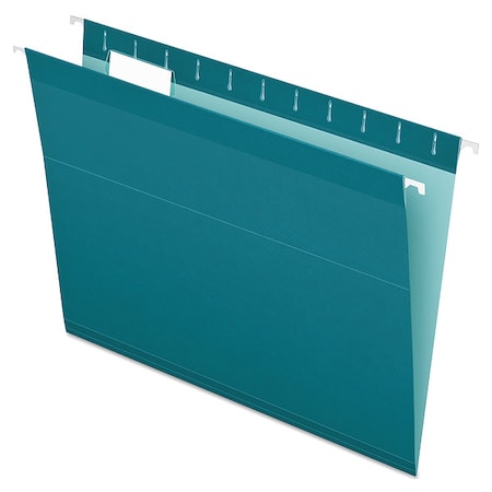 Zoro Select Hanging File Folders, Teal, PK25 PFX415215TEA