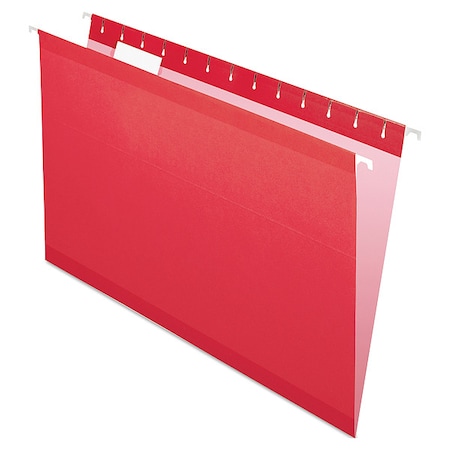 Zoro Select Hanging File Folders, Red, PK25 PFX415315RED
