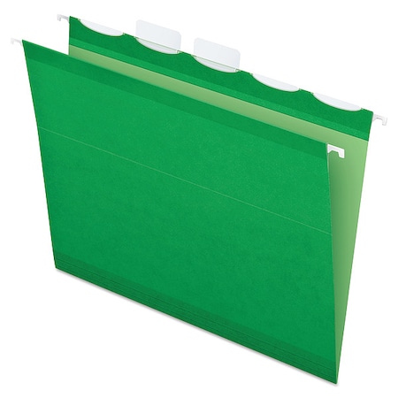 Zoro Select Hanging File Folders, Bright Green, PK25 PFX42626