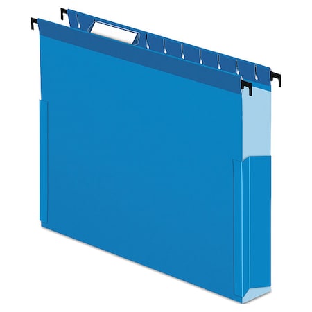 Zoro Select Box Hanging File Folders 8-1/2" x 11", Blue, Pk25 PFX59203