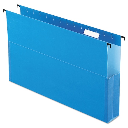 Zoro Select Box Hanging File Folders 8-1/2" x 14", Blue, Pk25 PFX59302