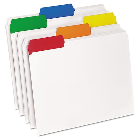 Zoro Select File Folders 8-1/2" x 11", 1/3-Cut Tab, Clear, Pk25 PFX55702