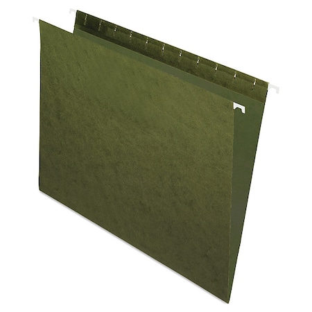Zoro Select Hanging File Folder, Standard Green, PK25 PFX81600