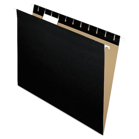 Zoro Select Hanging File Folders, Black, PK25 PFX81605 | Zoro