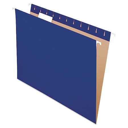 Zoro Select Hanging File Folders, Navy, 8 1/2in H, PK25 PFX81615