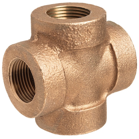 Usa Industrials Cross Brass Brass Class 250 Pipe Fittings, 3/4 in Female NPT X 3/4 in Female NPT ZUSA-PF-15530