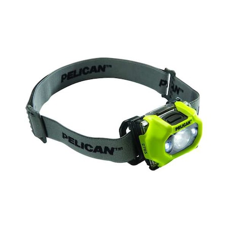 Pelican Three LED Headlamp, Safety Certifd, Yellow 2765C