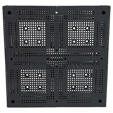 Zoro Select High Density Virgin Polyethylene Pallet, 47 1/4 in L, 47 1/4 in W, 6 in H, 2,200 lb Dynamic PLPG-4848