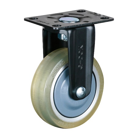 Foot Master Plate Caster, Rigid, PU, 162 1/2mm H PL-125-ARF-LUD