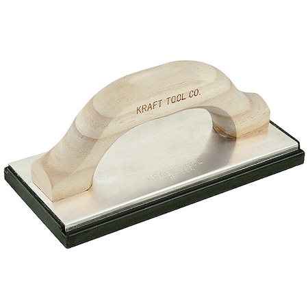 Kraft Tool Molded Rubber Float, 10inx4in, Wood Handle PL398