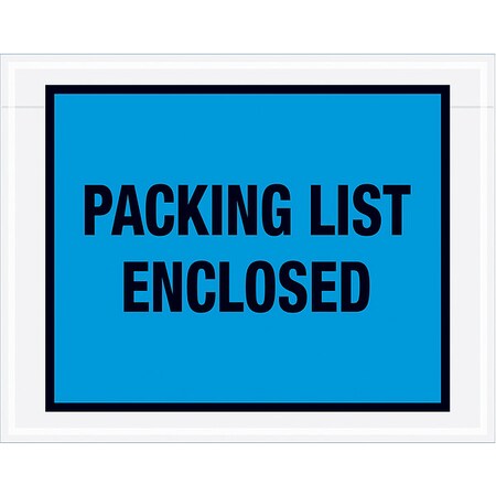 Zoro Select Packing List Envelopes, Blue, PK1000 PL407