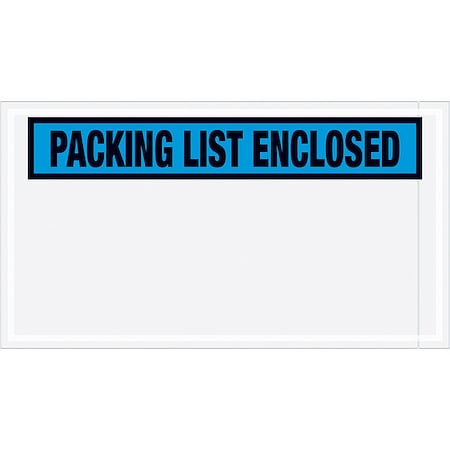 Zoro Select Packing List Envelopes, Blue, PK1000 PL431