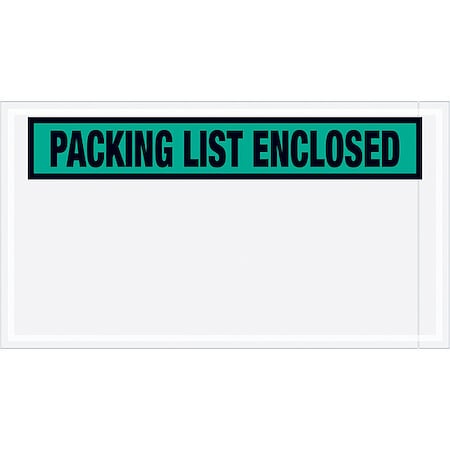 Zoro Select Packing List Envelopes, Green, PK1000 PL432