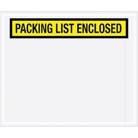 Zoro Select Packing List Envelopes, Yellow, PK500 PL433
